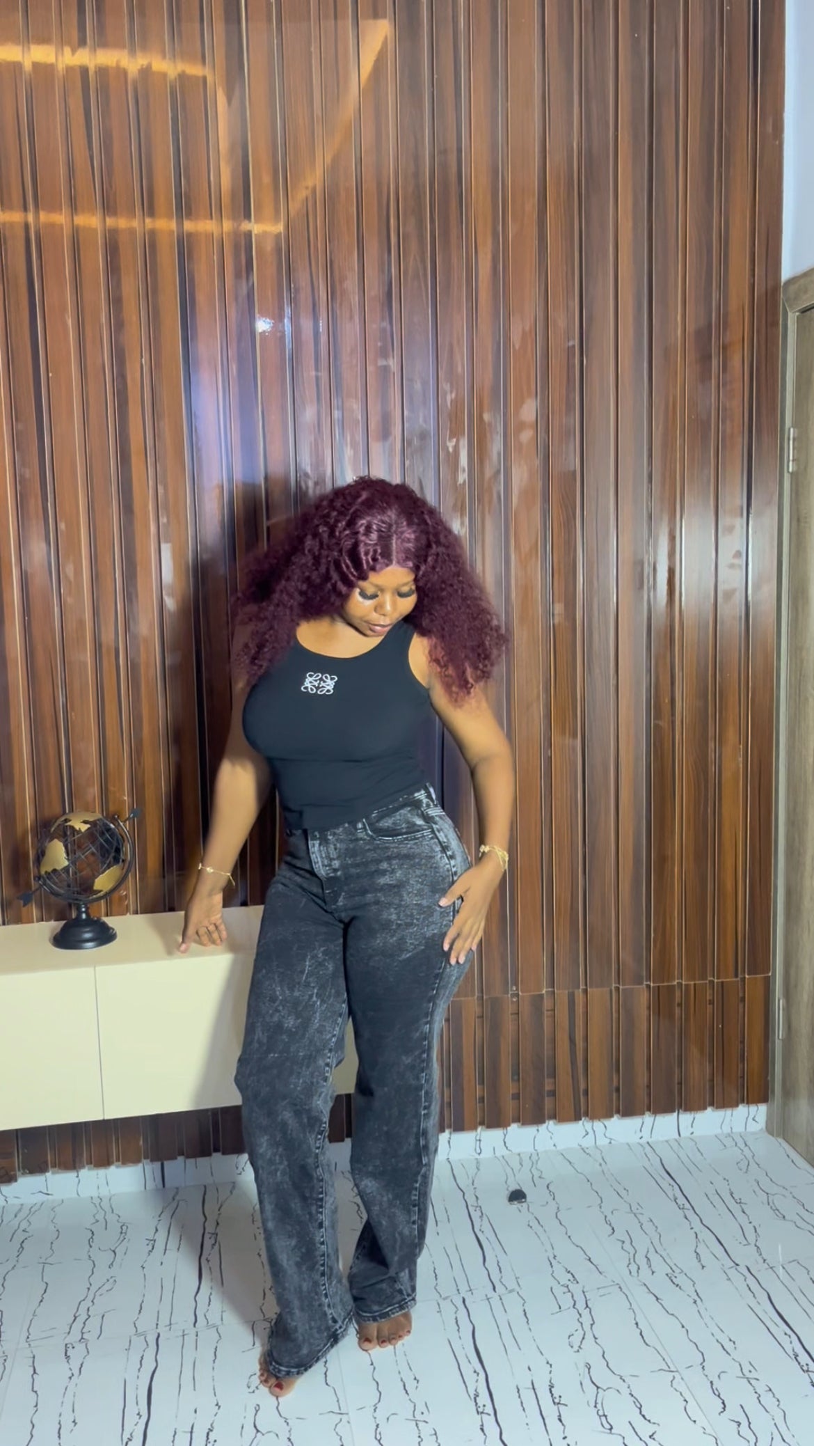 Dark grey baggy jeans