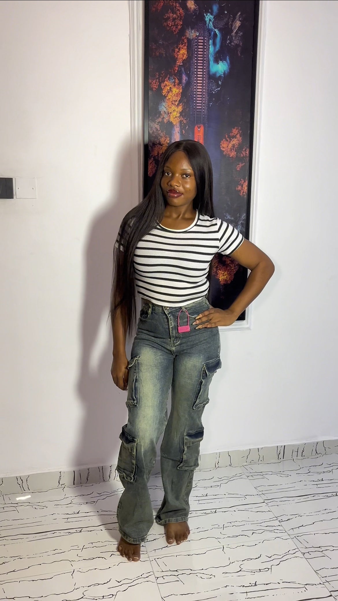 Cargo full length jeans